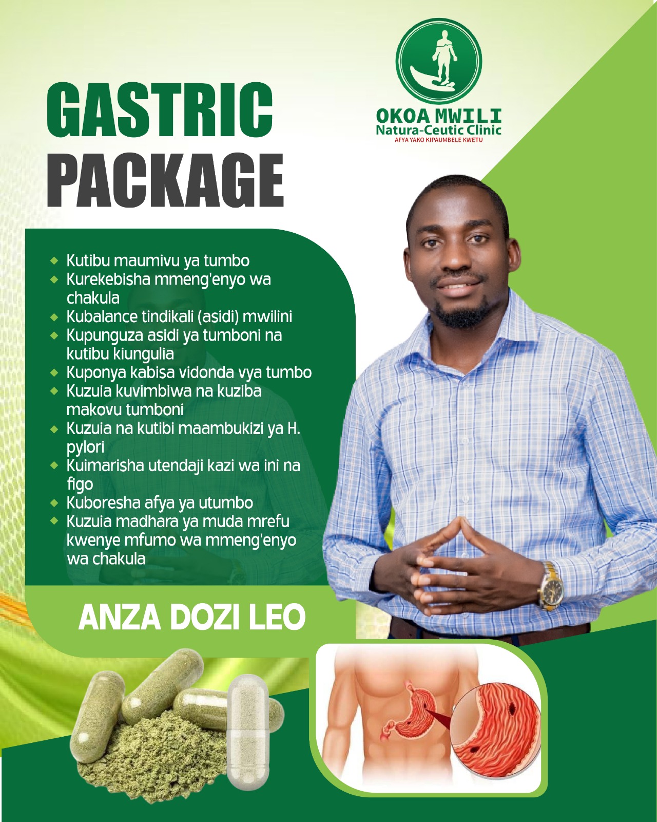 Gastric Package Pro; Dozi ya Mwezi 1