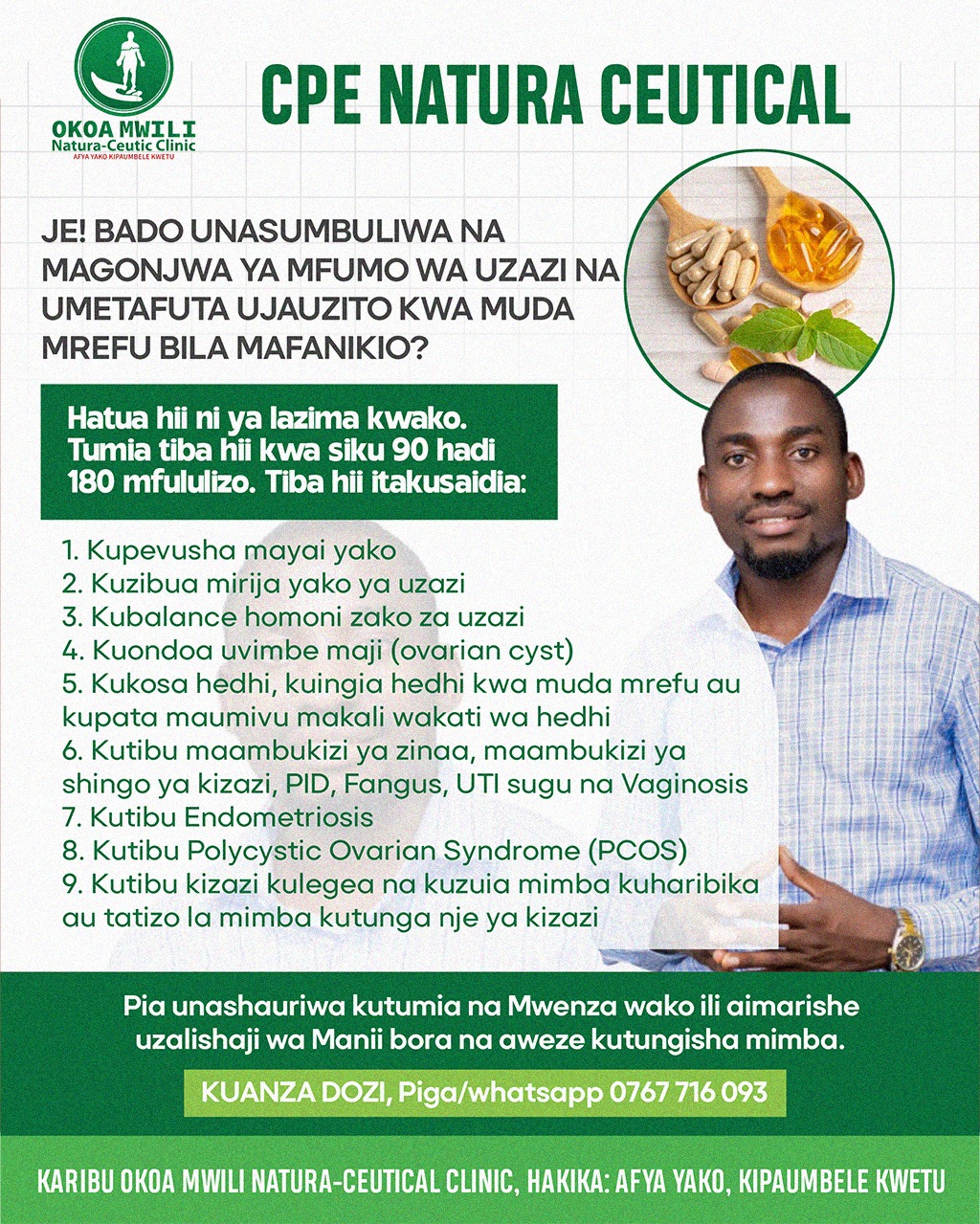 CPE Natural Ceutical; Dozi ya Mwezi 1 (Dozi kamili miezi 3)